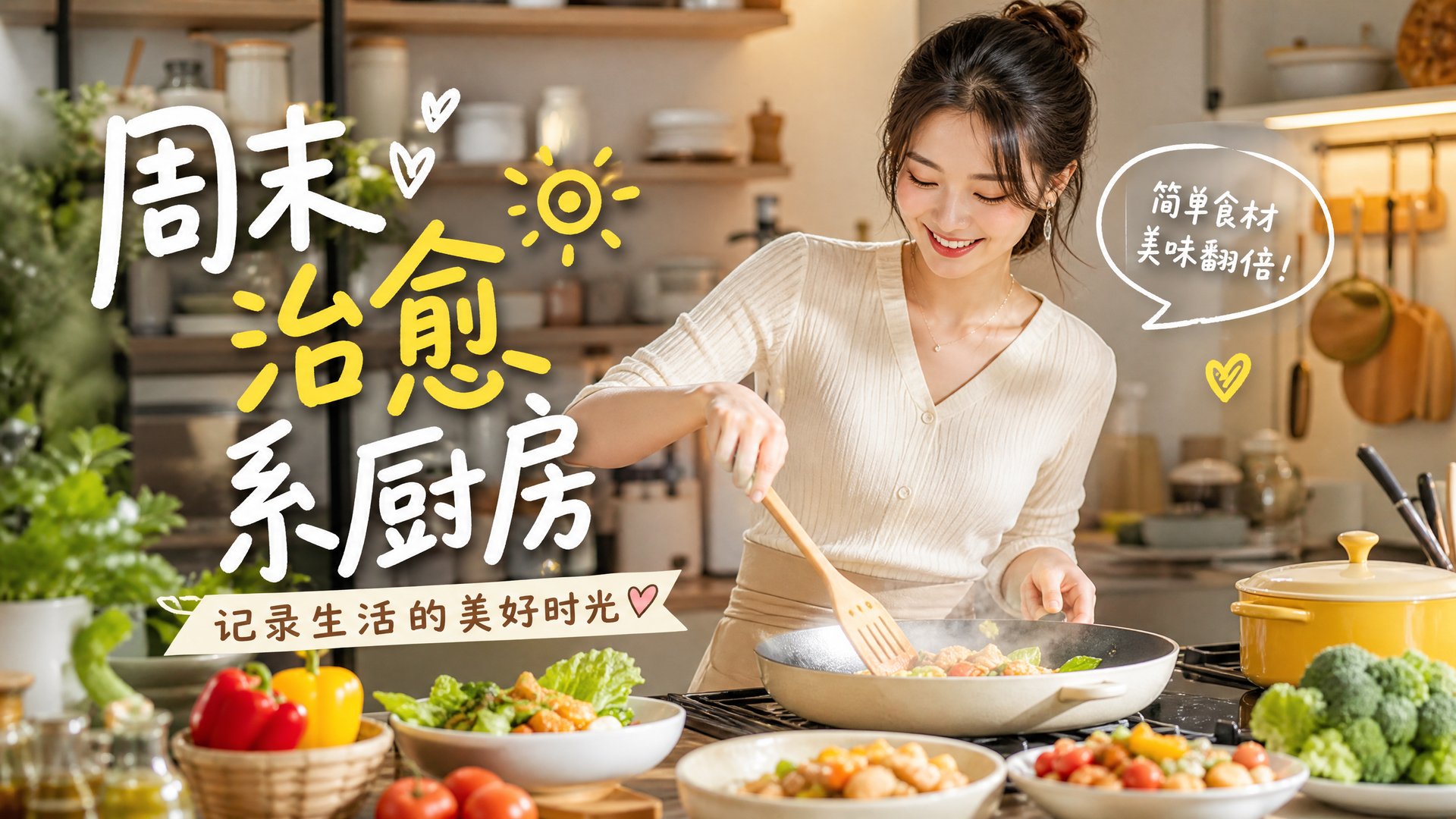 陈美娇 陈美娇生活视频教程：周末治愈系厨房美食制作全流程视频演示